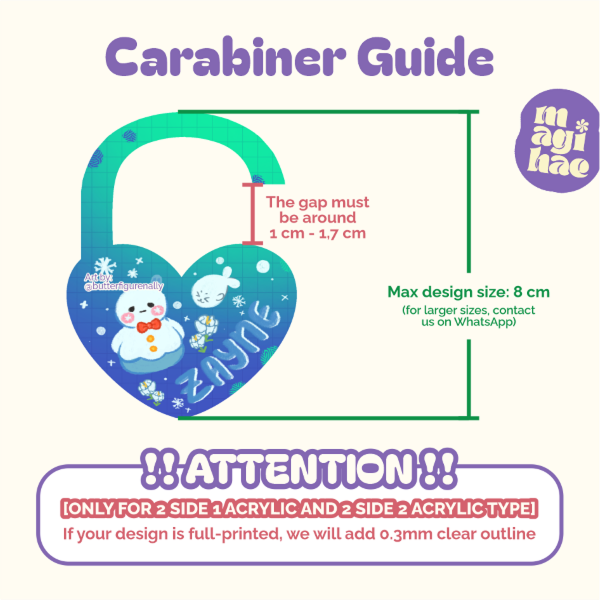 Glitter Carabiner