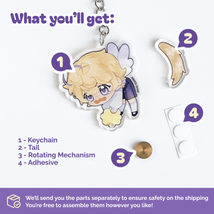 Wagging Tail Keychain